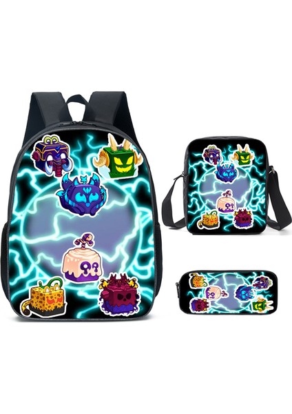 Ilkokul ve Ortaokul Öğrencileri Için Okul Çantası Çocuk Omuz Çantası Üç Set (Yurt Dışından)