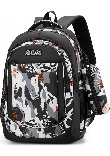 Okul Çantası Moda Ortaokul ve Lise Öğrencileri Omuz Çantası Kalem Çantası Büyük Kapasiteli Grafiti Seyahat Sırt Çantaları (Yurt Dışından)