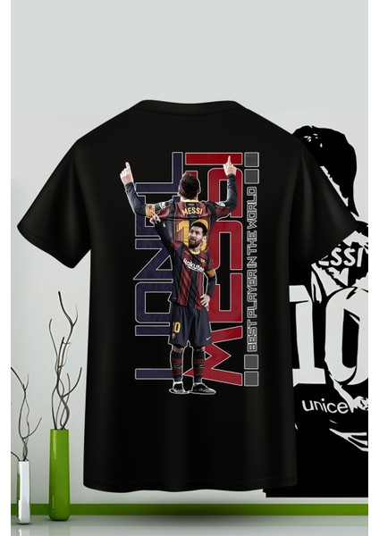 Messi Forma Ön ve Arka Baskılı Unisex T-Shirt/tişört - Tüm Yaş Grupları
