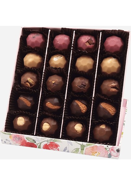Çiçekli Hediyelik Spesiyal Çikolata Kutusu 200 gr fiyatları