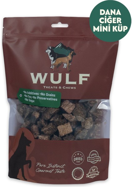 Dana Ciğer Mini Küp %100 Köpek Ödül Maması 100 Gram