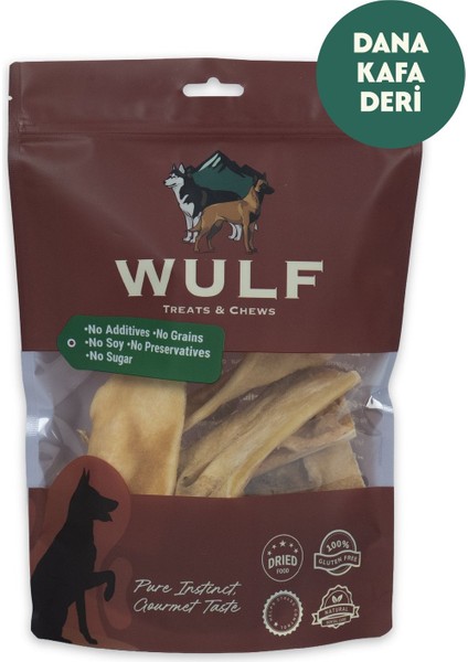 Dana Kafa Deri 100 Gram %100 Doğal Köpek Ödül Maması