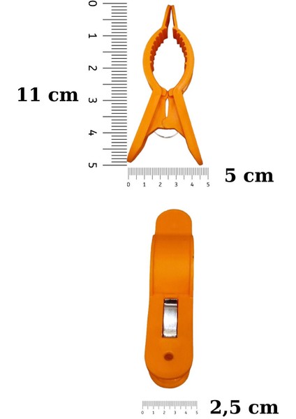 Turuncu Çok Amaçlı Büyük Boy Plaj Havlu Mandalı 8'li Set fırsatları