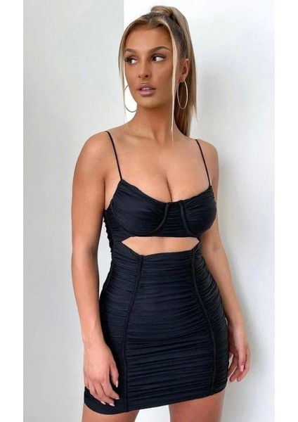 Omuz Askılı Dekolteli Mini Elbise fiyatları