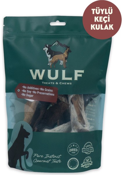 Tüylü Keçi Kulak %100 Doğal Köpek Ödül Maması