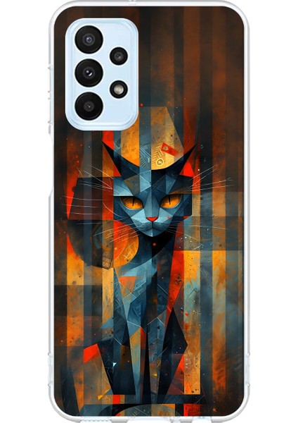 Samsung Galaxy A23 Uyumlu Şeffaf Kılıf Aesthetic 2 Tasarımlı