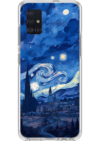 Samsung Galaxy A51 Uyumlu Şeffaf Kılıf Aesthetic 8 Tasarımlı