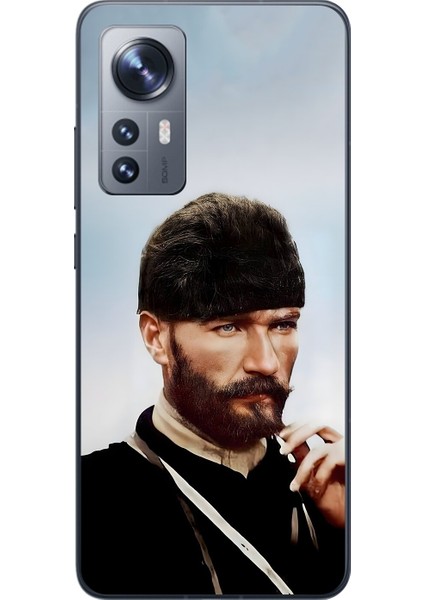 Xiaomi Mi 12 Uyumlu Şeffaf Kılıf Atatürk 2 Tasarımlı