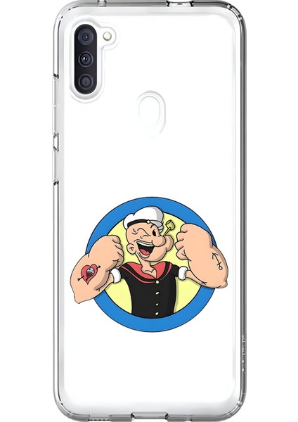 Samsung Galaxy A11 Uyumlu Şeffaf Kılıf Cartoon 12 Tasarımlı