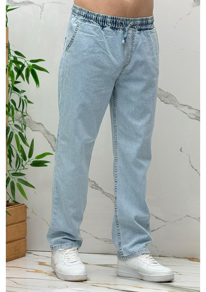 Erkek Baggy Kot Pantolon Rahat Kesim Tiril Tiril Ince Kumaş fırsatları