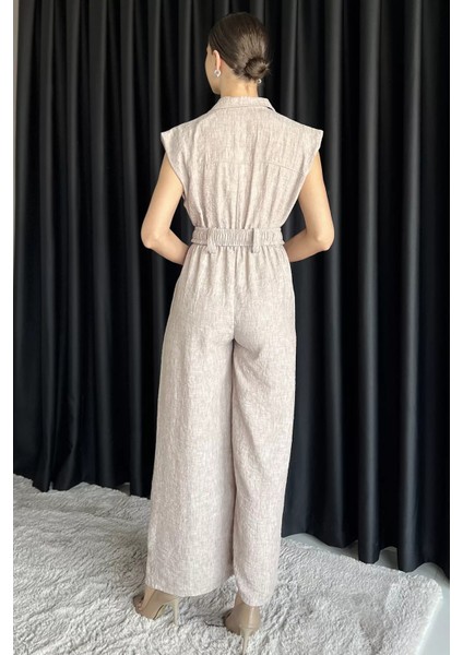 Bel Lastikli Kemerli Keten Tulum P-00017515 modelleri