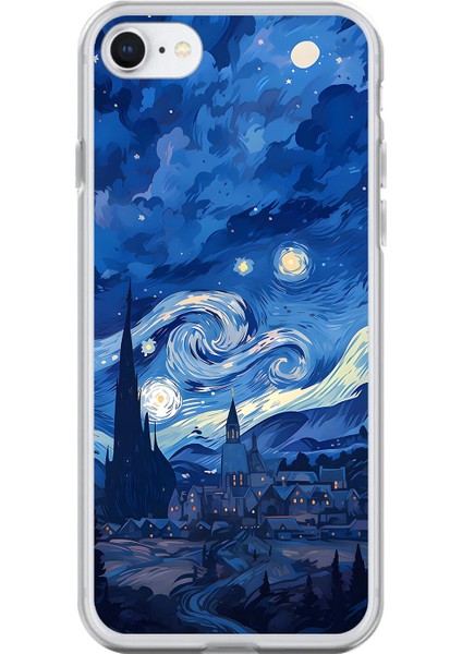 iPhone 6s Uyumlu Şeffaf Kılıf Aesthetic 8 Tasarımlı