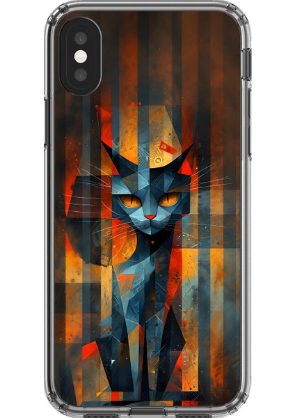 iPhone Xs Uyumlu Şeffaf Kılıf Aesthetic 2 Tasarımlı