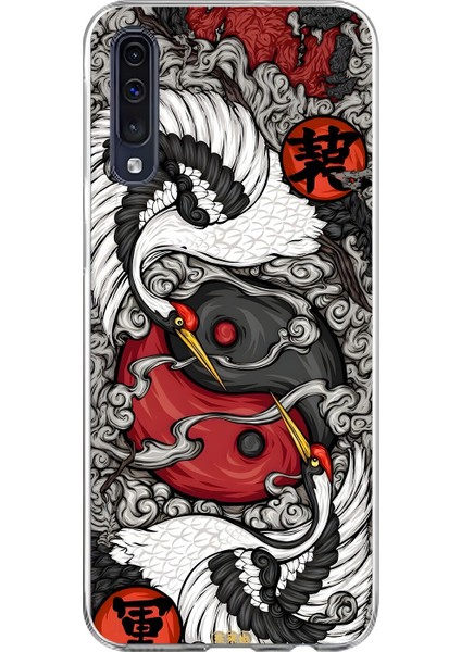 Samsung Galaxy A70 Uyumlu Şeffaf Kılıf Aesthetic 4 Tasarımlı