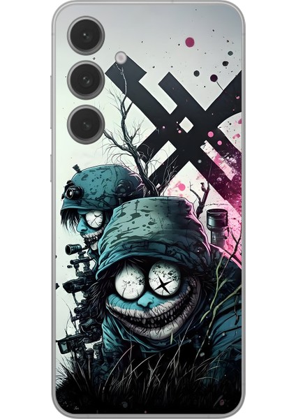 Samsung Galaxy S24+ Uyumlu Şeffaf Kılıf Aesthetic 6 Tasarımlı