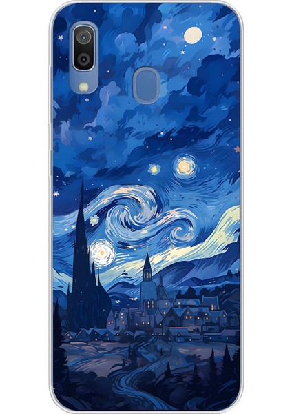 Samsung Galaxy A20 Uyumlu Şeffaf Kılıf Aesthetic 8 Tasarımlı