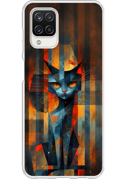 Samsung Galaxy A12 Uyumlu Şeffaf Kılıf Aesthetic 2 Tasarımlı