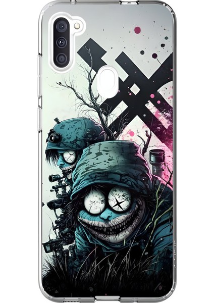 Samsung Galaxy A11 Uyumlu Şeffaf Kılıf Aesthetic 6 Tasarımlı