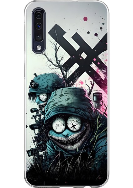 Samsung Galaxy A70 Uyumlu Şeffaf Kılıf Aesthetic 6 Tasarımlı