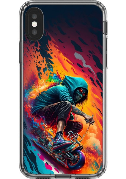 iPhone Xs Uyumlu Şeffaf Kılıf Aesthetic 5 Tasarımlı