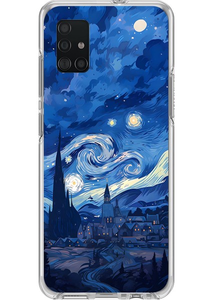 Samsung Galaxy A71 Uyumlu Şeffaf Kılıf Aesthetic 8 Tasarımlı