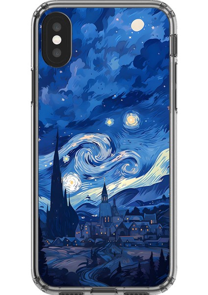 iPhone Xs Uyumlu Şeffaf Kılıf Aesthetic 8 Tasarımlı