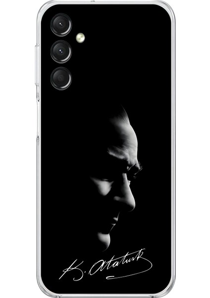 Samsung Galaxy A14 Uyumlu Şeffaf Kılıf Atatürk 1 Tasarımlı