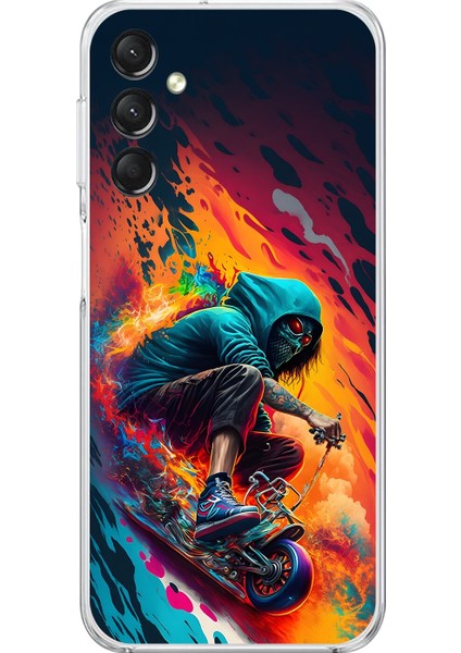 Samsung Galaxy A14 Uyumlu Şeffaf Kılıf Aesthetic 5 Tasarımlı