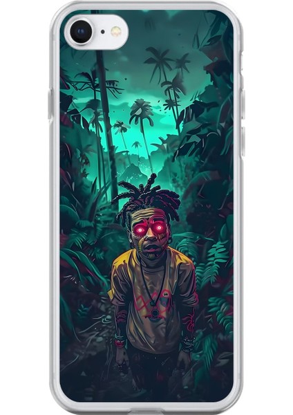 iPhone 6s Uyumlu Şeffaf Kılıf Aesthetic 7 Tasarımlı