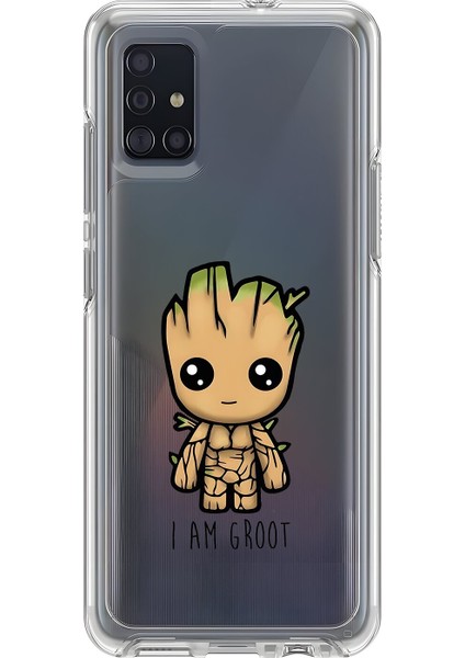 Samsung Galaxy A51 Uyumlu Şeffaf Kılıf Chibi 1 Tasarımlı