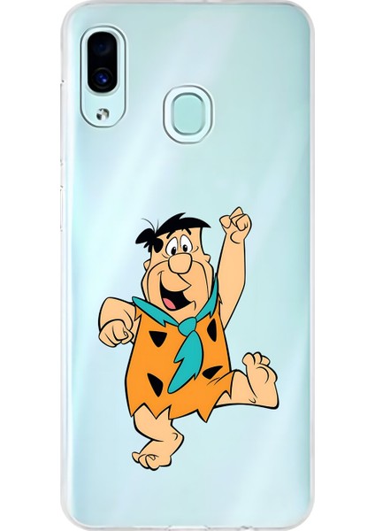 Samsung Galaxy A30 Uyumlu Şeffaf Kılıf Cartoon 3 Tasarımlı