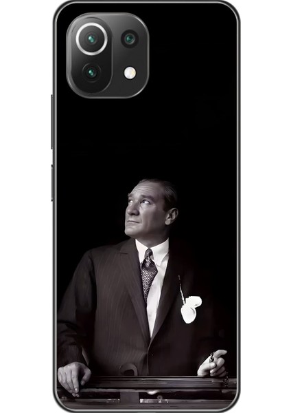 Xiaomi Mi 11 Lite Uyumlu Şeffaf Kılıf Atatürk 3 Tasarımlı