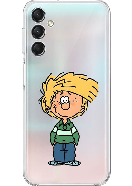 Samsung Galaxy A14 Uyumlu Şeffaf Kılıf Cartoon 2 Tasarımlı