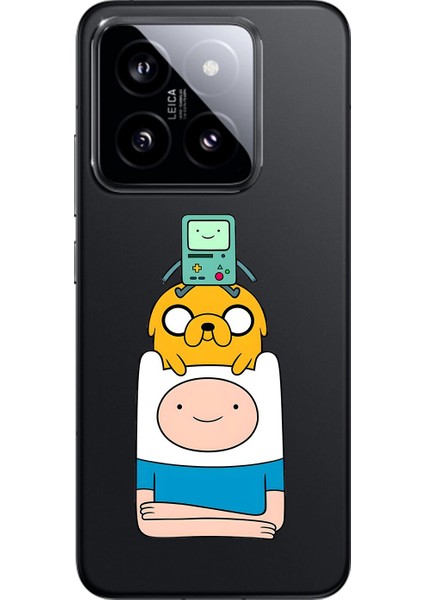 Xiaomi Mi 14 Uyumlu Şeffaf Kılıf Cartoon 1 Tasarımlı