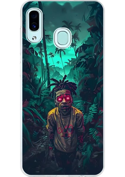 Samsung Galaxy A30 Uyumlu Şeffaf Kılıf Aesthetic 7 Tasarımlı