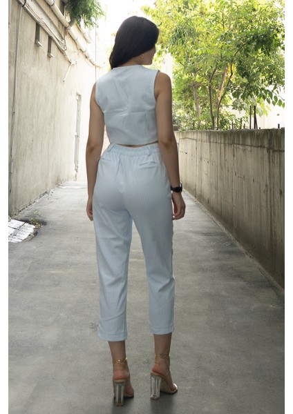 Trend Model Yelek Pantolon Çizgili Takım 1263 fiyatları