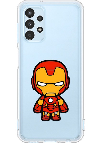Samsung Galaxy A13 Uyumlu Şeffaf Kılıf Chibi 2 Tasarımlı