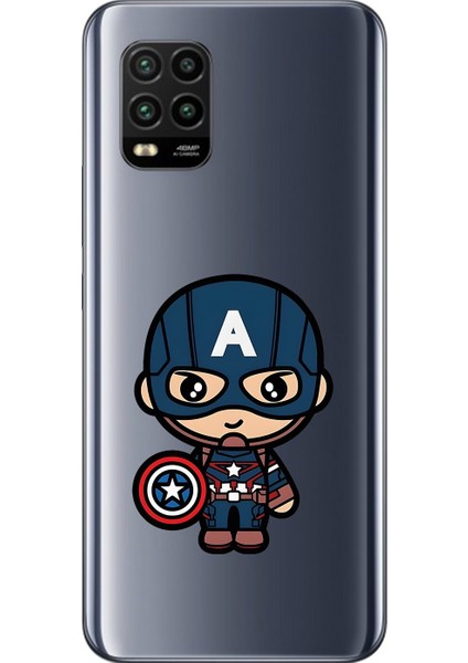 Xiaomi Mi 10 Lite Uyumlu Şeffaf Kılıf Chibi 4 Tasarımlı