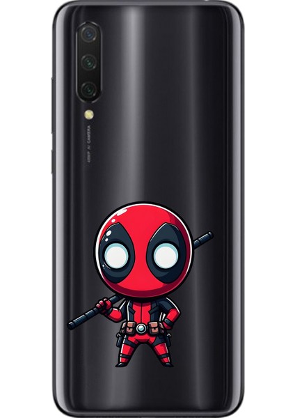 Xiaomi Mi 9 Lite Uyumlu Şeffaf Kılıf Chibi 8 Tasarımlı