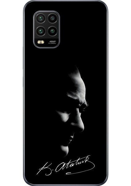 Xiaomi Mi 10 Lite Uyumlu Şeffaf Kılıf Atatürk 1 Tasarımlı