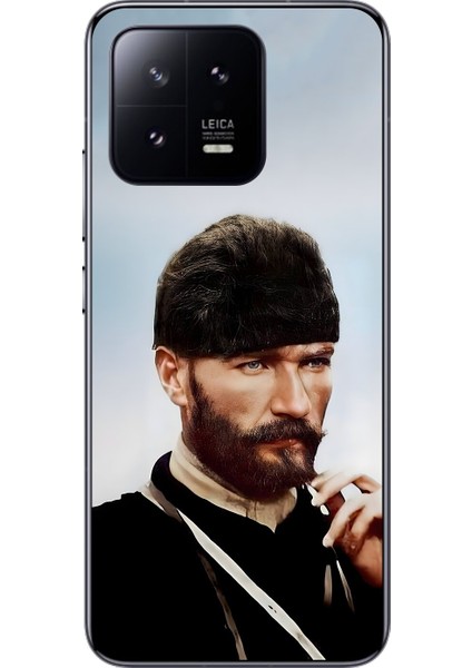 Xiaomi Mi 13 Pro Uyumlu Şeffaf Kılıf Atatürk 2 Tasarımlı