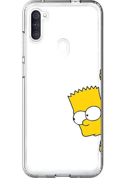 Samsung Galaxy A11 Uyumlu Şeffaf Kılıf Cartoon 16 Tasarımlı