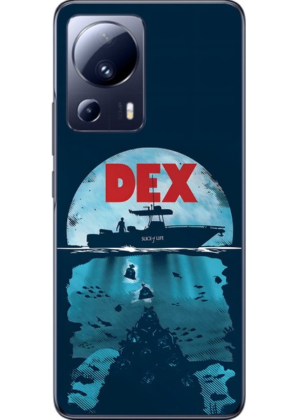 Xiaomi Mi 13 Lite Uyumlu Şeffaf Kılıf Dexter Tasarımlı