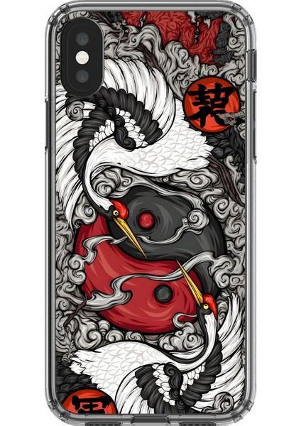 iPhone Xs Uyumlu Şeffaf Kılıf Aesthetic 4 Tasarımlı