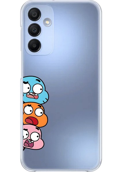 Samsung Galaxy A15 Uyumlu Şeffaf Kılıf Cartoon 6 Tasarımlı