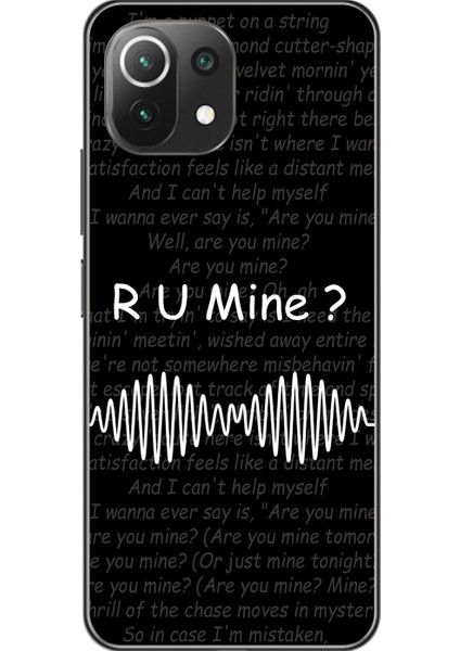 Xiaomi Mi 11 Lite Uyumlu Şeffaf Kılıf R U Mine Tasarımlı