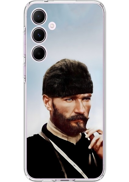 Samsung Galaxy A55 Uyumlu Şeffaf Kılıf Atatürk 2 Tasarımlı