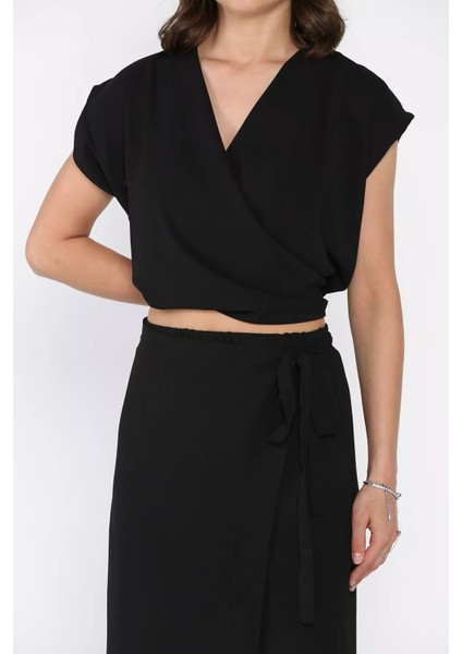 Kadın Etek Görünümlü Pantolon Bluz Ikili Takım P-00017523 indirimleri