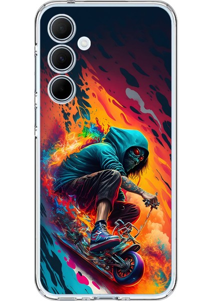 Samsung Galaxy A35 Uyumlu Şeffaf Kılıf Aesthetic 5 Tasarımlı