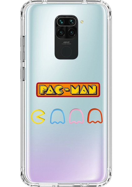 Xiaomi Redmi Note 9 Uyumlu Şeffaf Kılıf 1 Pac-Man Tasarımlı
